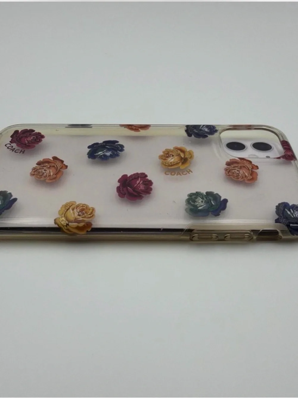 Coach Clear Floral iPhone 11 Case with Multicolor Roses